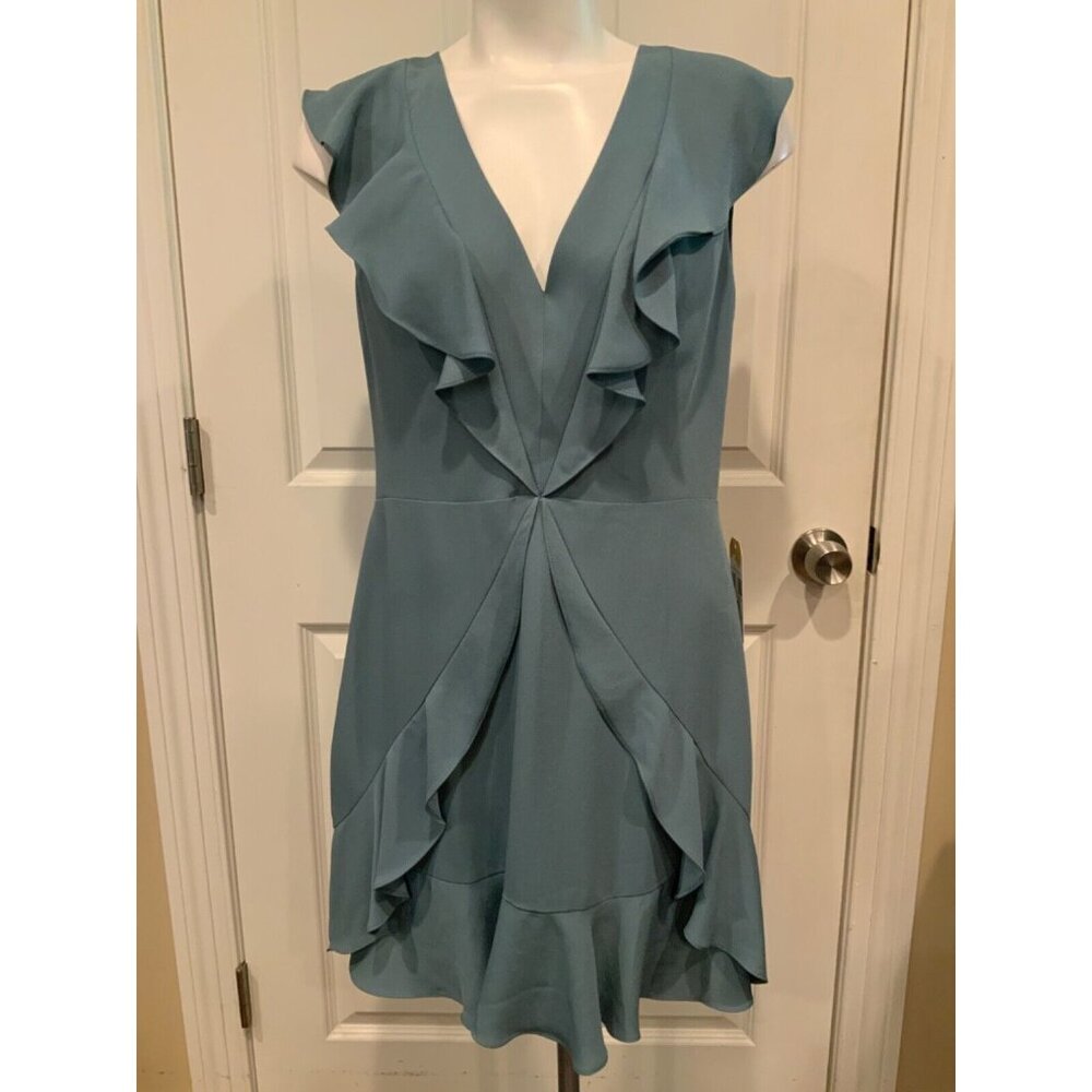BCBGMaxAzria Blue Ruffle Mini Dress